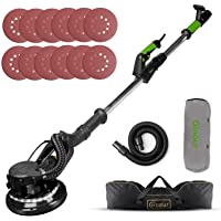 Ginour Lijadora de Pared- 1800RPM Lijadora de Techo Verde- 7 Velocidades Ajustables- 12 Lijas- Sistema de Autolimpieza…